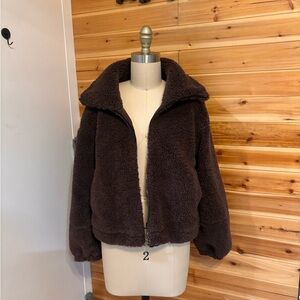 lululemon athletica Chocolate Brown Teddy Zip Jacket